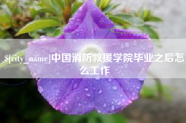 固原中国消防救援学院毕业之后怎么工作