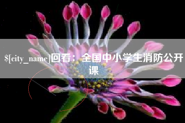 固原回看：全国中小学生消防公开课