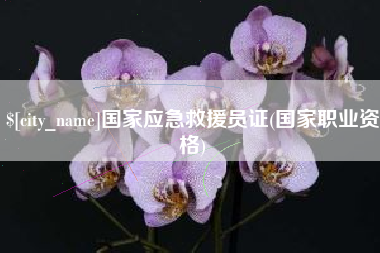 固原国家应急救援员证(国家职业资格)