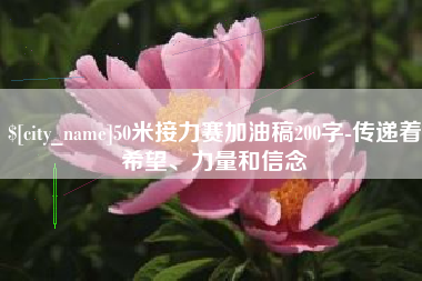 固原50米接力赛加油稿200字-传递着希望、力量和信念