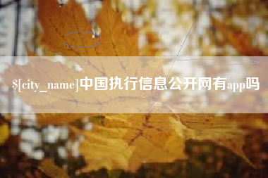 固原中国执行信息公开网有app吗