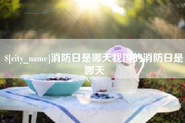 固原消防日是哪天我国的消防日是哪天