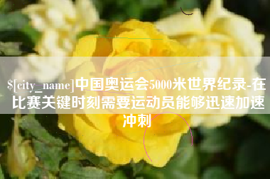 固原中国奥运会5000米世界纪录-在比赛关键时刻需要运动员能够迅速加速冲刺