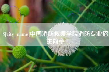 固原中国消防救援学院消防专业招生简章