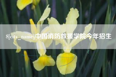 固原中国消防救援学院今年招生