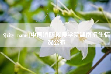固原中国消防救援学院湖南招生情况公布