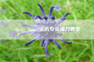 固原消防专业视力要求