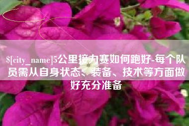固原5公里接力赛如何跑好-每个队员需从自身状态、装备、技术等方面做好充分准备