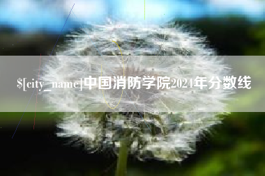 固原中国消防学院2024年分数线