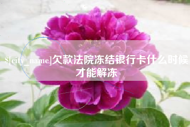 固原欠款法院冻结银行卡什么时候才能解冻