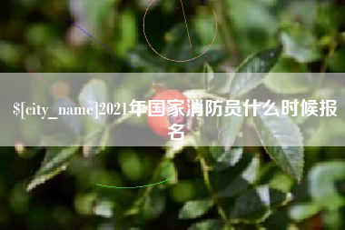 固原2021年国家消防员什么时候报名