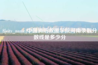 固原中国消防救援学院河南录取分数线是多少分