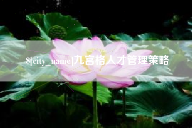固原九宫格人才管理策略