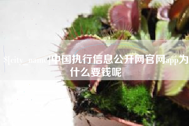 固原中国执行信息公开网官网app为什么要钱呢