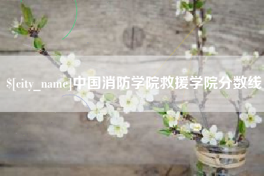 固原中国消防学院救援学院分数线